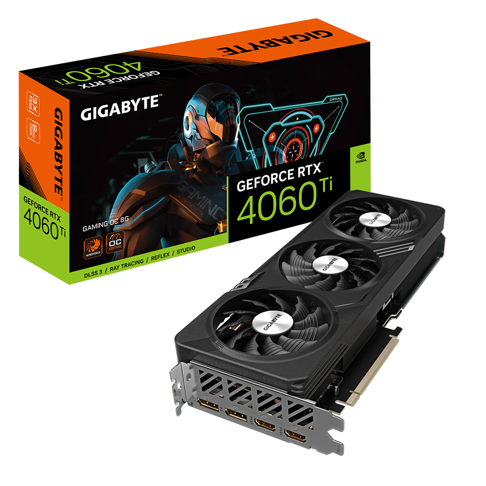 Bekijk afbeelding 1 van 4060Ti Gigabyte RTX GAMING OC 8GB/2xDP/2xHDMI